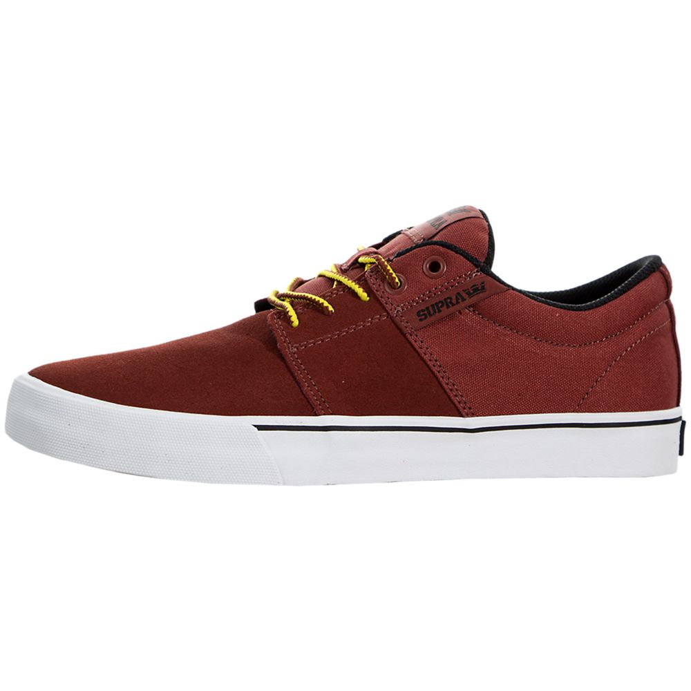 Baskets Basses Supra Stacks Vulc II Rouge Burnt Henna/White Homme | ZCC-68756762